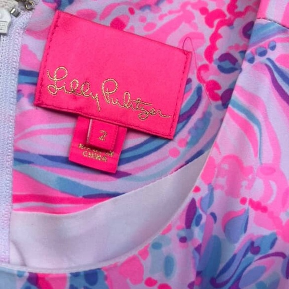 Lilly Pulitzer Joselyn Stretch Wrap Dress Womens 2  Pink Dont Be Jelly - Picture 6 of 6